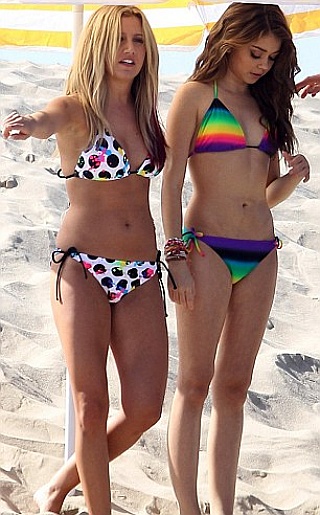 Sarah Hyland and Ashley Tisdale Bikini Pictures